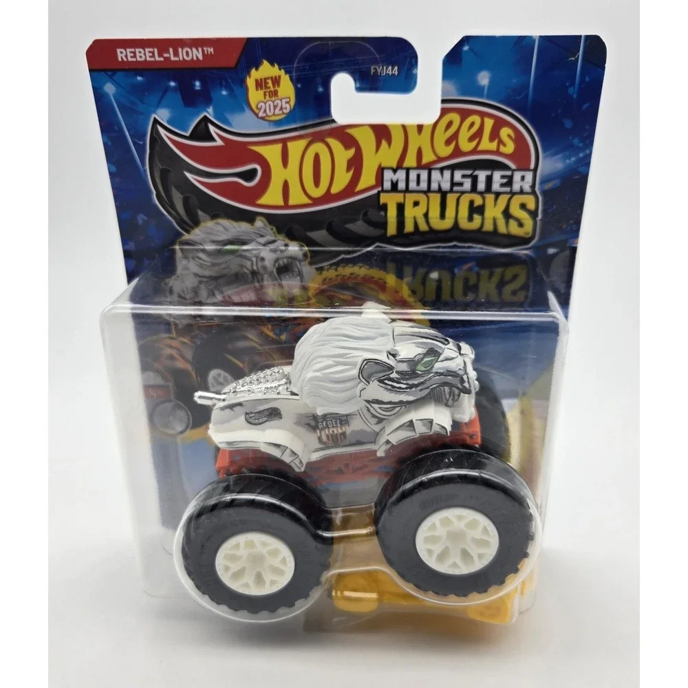 Rebel Lion 2025 Hot Wheels Monster Trucks 1:64 Diecast Crushed‎ Car Toy